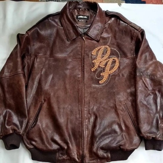 Vintage Rare Pelle Pelle By Mark Buchanan Full Zip Leather Jacket