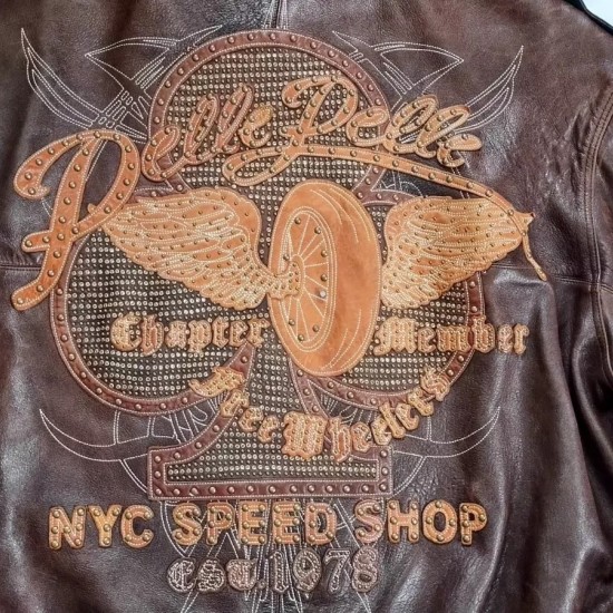 Vintage Rare Pelle Pelle By Mark Buchanan Full Zip Leather Jacket