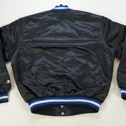 Vtg Very Rare Orlando Magic Black Satin Bomber Jacket