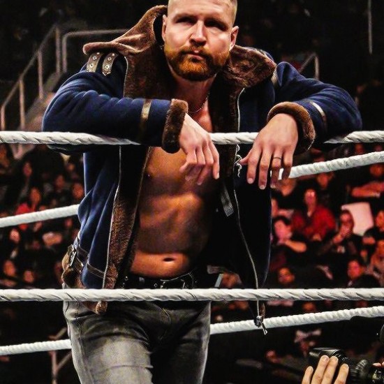 WWE Dean Ambrose Blue And Brown Shearling Jacket