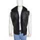 WWE Wrestler AJ Styles Leather Vest with Hoodie