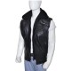 WWE Wrestler AJ Styles Leather Vest with Hoodie