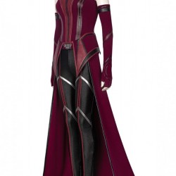 Wandavision 2021 Scarlet Witch Cosplay Costume Cloak Crown Outfit