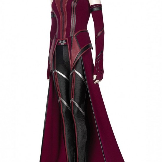 Wandavision 2021 Scarlet Witch Cosplay Costume Cloak Crown Outfit Wandavision 2021 Scarlet Witch Cosplay Costume Cloak Crown Outfit