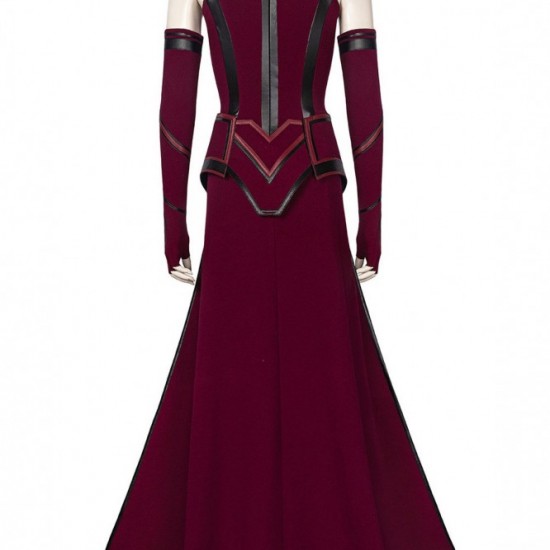 Wandavision 2021 Scarlet Witch Cosplay Costume Cloak Crown Outfit Wandavision 2021 Scarlet Witch Cosplay Costume Cloak Crown Outfit