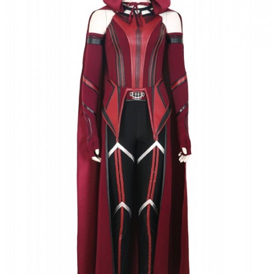 Wandavision Scarlet Witch Cosplay Costume Outfits Halloween Carnival Suit Wandavision Scarlet Witch Cosplay Costume Outfits Halloween Carnival Suit
