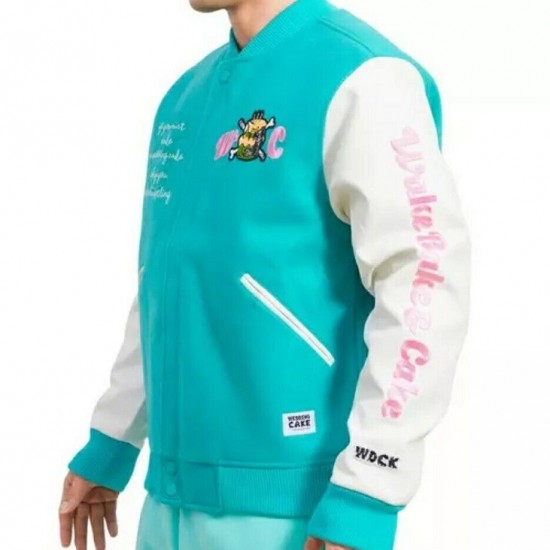 Wedding Cake Embroidered Goonies 2 Mint Varsity Jacket Wedding Cake Embroidered Goonies 2 Mint Varsity Jacket