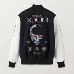 Weeknd Stadium Tour Black and White Varsity Jacket