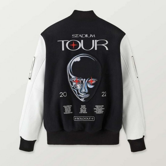 Weeknd Stadium Tour Black and White Varsity Jacket Weeknd Stadium Tour Black and White Varsity Jacket