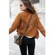 Western Brown Suede Leather Wear Fringe Vintage Coat Jacket Western Brown Suede Leather Wear Fringe Vintage Coat Jacket