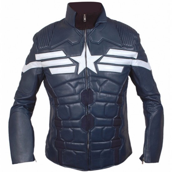 Winter Soldier Captain America Biker Leather Jacket