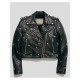 Women Black Biker Style Handmade Star Studs Leather Jacket Women Black Biker Style Handmade Star Studs Leather Jacket
