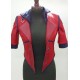 Women Red Cropped Arcane VI Leather Jacket Women Red Cropped Arcane VI Leather Jacket