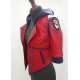 Women Red Cropped Arcane VI Leather Jacket Women Red Cropped Arcane VI Leather Jacket