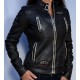 Women's Affliction Black Premium Divergent Biker Leather Jacket