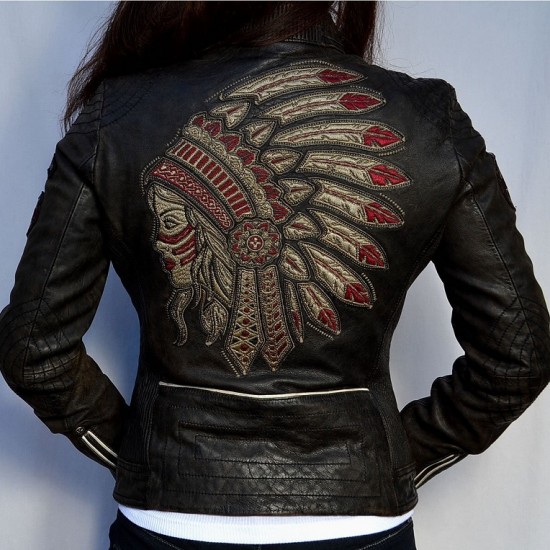 Women's Affliction Black Premium Divergent Biker Leather Jacket
