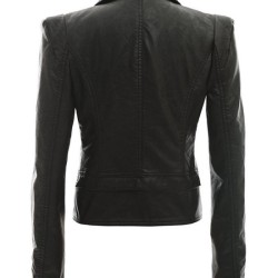 Women's Alabama Black Leather Motorcycle Jacket