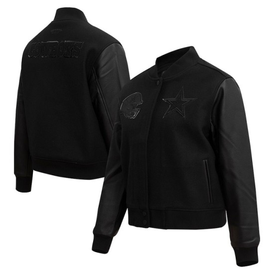 Womens Dallas Cowboys Black Varsity Jacket
