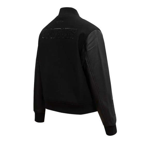 Womens Dallas Cowboys Black Varsity Jacket