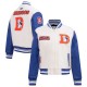 Women's Denver Broncos Pro Standard Cream Retro Classic Varsity Jacket Women's Denver Broncos Pro Standard Cream Retro Classic Varsity Jacket