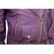 Women's Harley Quinn Stylish Brando Purple Leather Biker Jacket Women's Harley Quinn Stylish Brando Purple Leather Biker Jacket