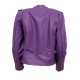 Women's Harley Quinn Stylish Brando Purple Leather Biker Jacket Women's Harley Quinn Stylish Brando Purple Leather Biker Jacket