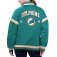 Womens Miami Dolphins Starter Aqua Tournament Varsity Jacket