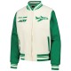 Womens New York Jets Cream Varsity Jacket