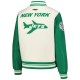 Womens New York Jets Cream Varsity Jacket