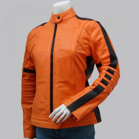 Womens Orange Leather Jacket Womens Orange Leather Jacket