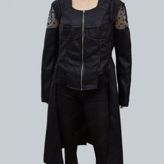 Womens Arrow Black Siren Leather Coat