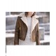 Womens Aviator B3 Distressed Brown Winter Jacket Womens Aviator B3 Distressed Brown Winter Jacket