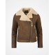 Womens Aviator B3 Distressed Brown Winter Jacket Womens Aviator B3 Distressed Brown Winter Jacket