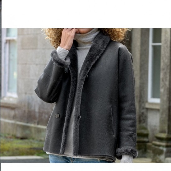 Womens Aviator B3 Sherling Black Reversible Jacket Womens Aviator B3 Sherling Black Reversible Jacket