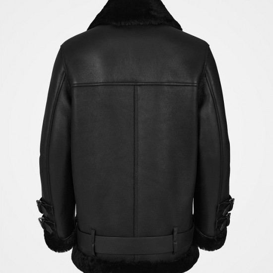 Womens Aviator B3 Sherling Black Winter Jacket Womens Aviator B3 Sherling Black Winter Jacket