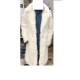 Womens Fur White Warm Faux Fur Coat