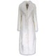 Womens Fur White Warm Faux Fur Coat
