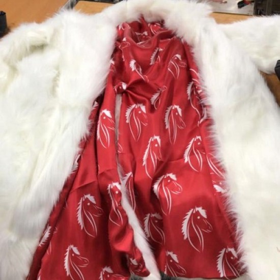 Womens Fur White Warm Faux Fur Coat