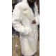Womens Fur White Warm Faux Fur Coat