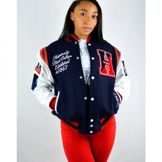 Womens Howard University Varsity Jacket Womens Howard University Varsity Jacket