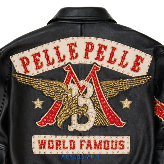 Womens Pelle Pelle World Famous Black Leather Jacket Womens Pelle Pelle World Famous Black Leather Jacket
