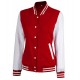 Womens Red and White Varsity Jacket Womens Red and White Varsity Jacket