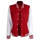 Womens Red and White Varsity Jacket Womens Red and White Varsity Jacket