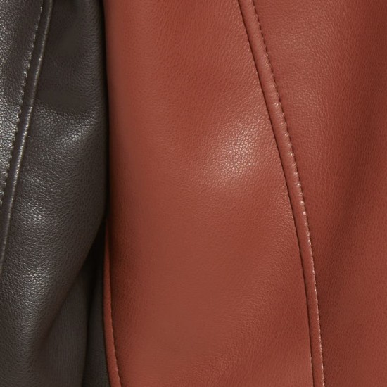 Women’s Two-Tone Leather Biker Jacket