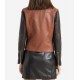 Women’s Two-Tone Leather Biker Jacket