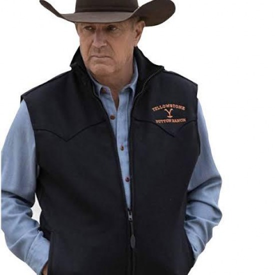 Yellowstone Kevin Costner Black Vest