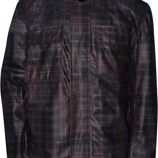 Yellowstone Kevin Costner Cowboy Commissioner John Dutton Plaid Flannel Jacket