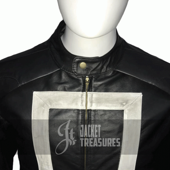Men's Ghost Rider Marvel Agent Of Shield Black Leather Jacket Men's Ghost Rider Marvel Agent Of Shield Black Leather Jacket