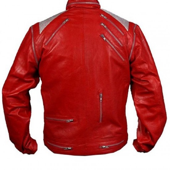 Michael Jackson Beat It White Leather Jacket