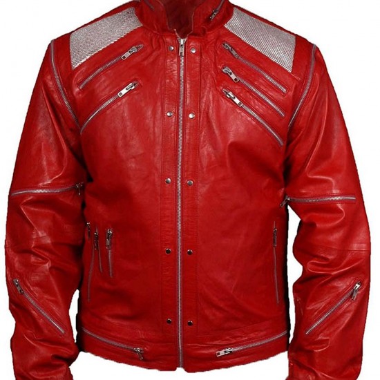 Michael Jackson Beat It White Leather Jacket